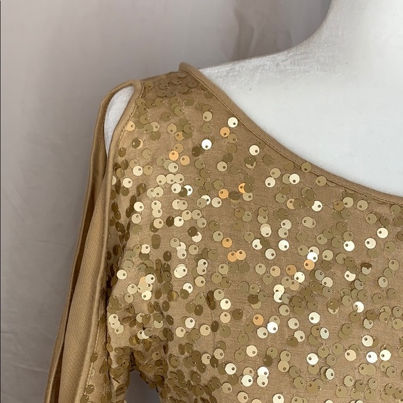 Inc sequin cold shoulder top - Picture 3 of 8